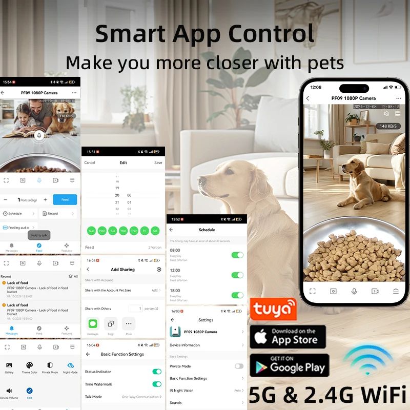 SmartView 5L Automatic Cat Feeder With HD Camera WiFi App Control 1
