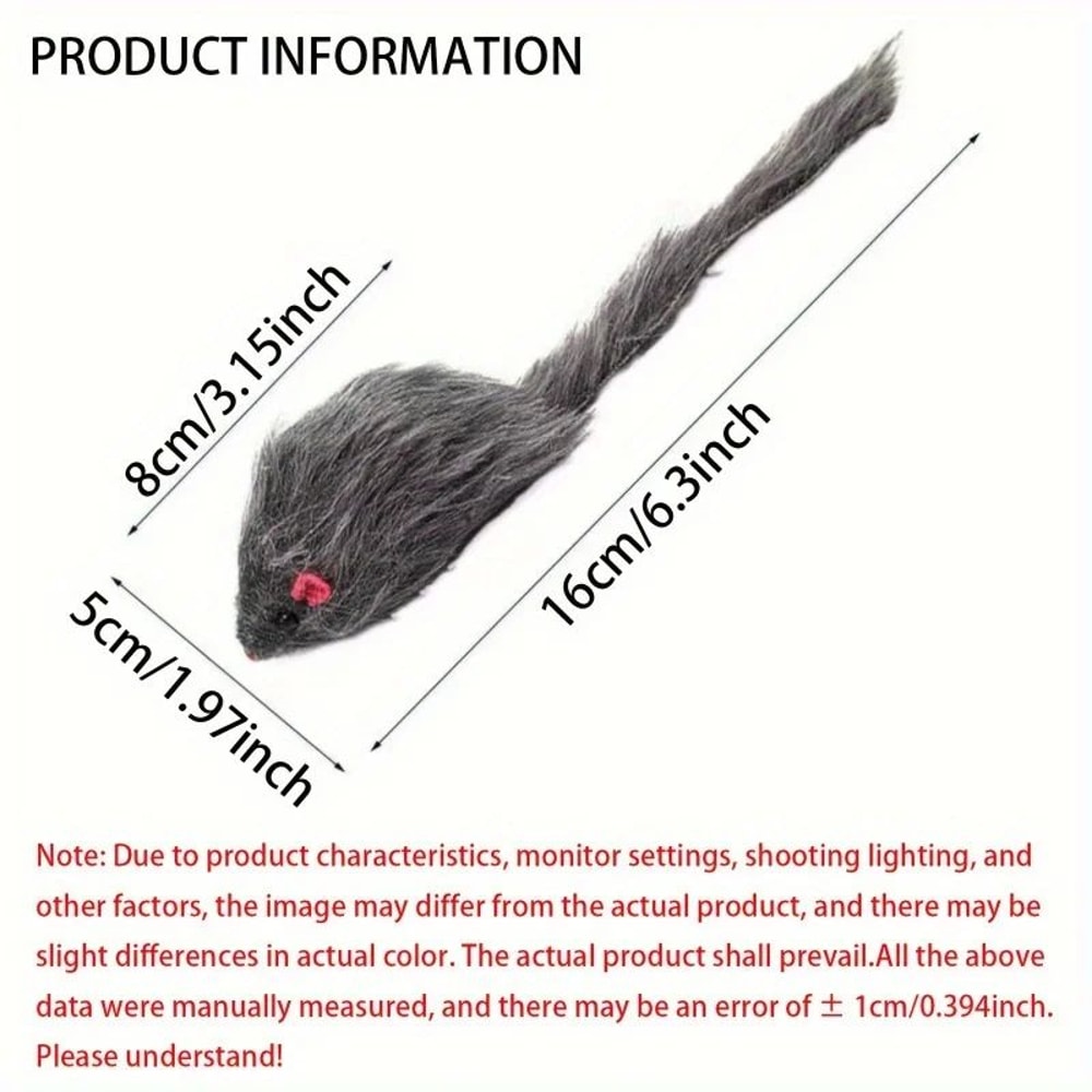 Realistic Plush Mouse Cat Mouse Toy Set For Interactive Kitten Play 4