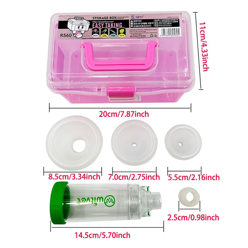 Pet Aerosol Chamber Inhaler Spacer With Soft Silicone Mask 6
