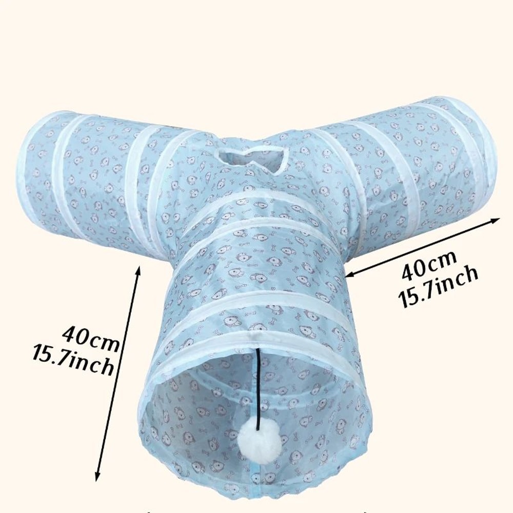 Collapsible SShape Cat Tunnel Toy For Indoor Play 8
