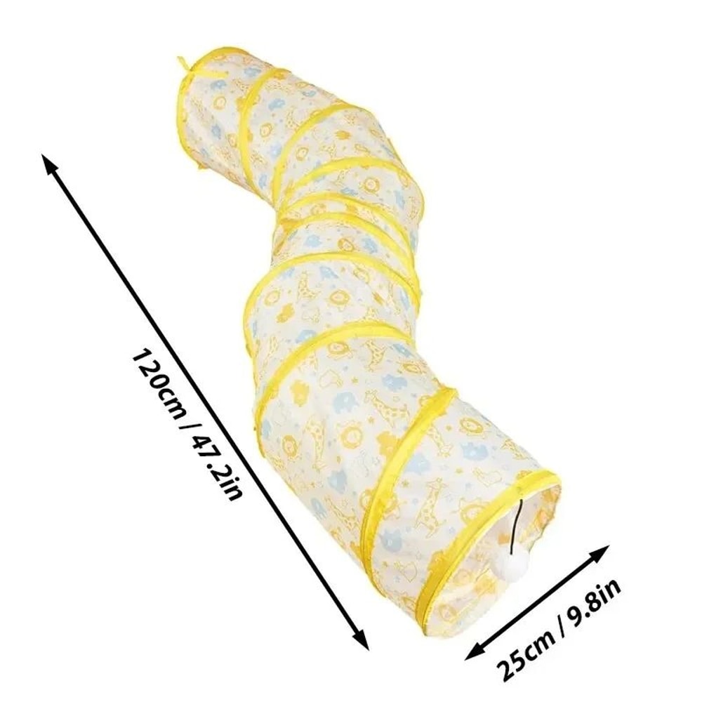 Collapsible SShape Cat Tunnel Toy For Indoor Play 10