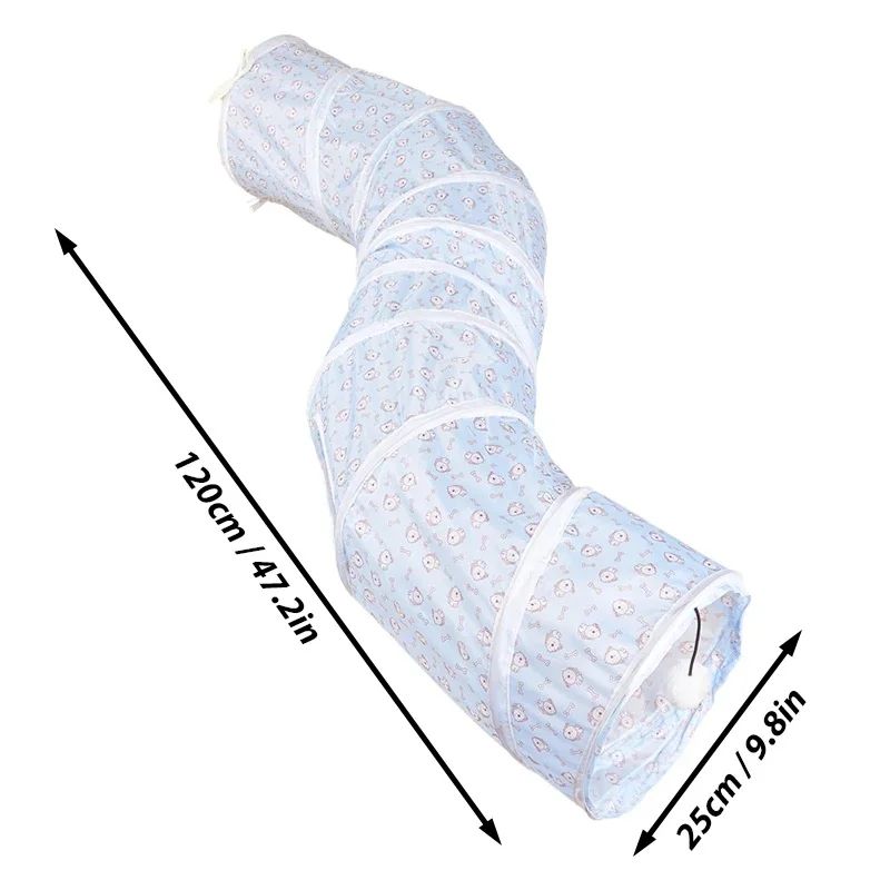 Collapsible SShape Cat Tunnel Toy For Indoor Play 11