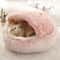 Cozy Covered Plush Pet Bed For Cats Kittens And Small Dogs 0
