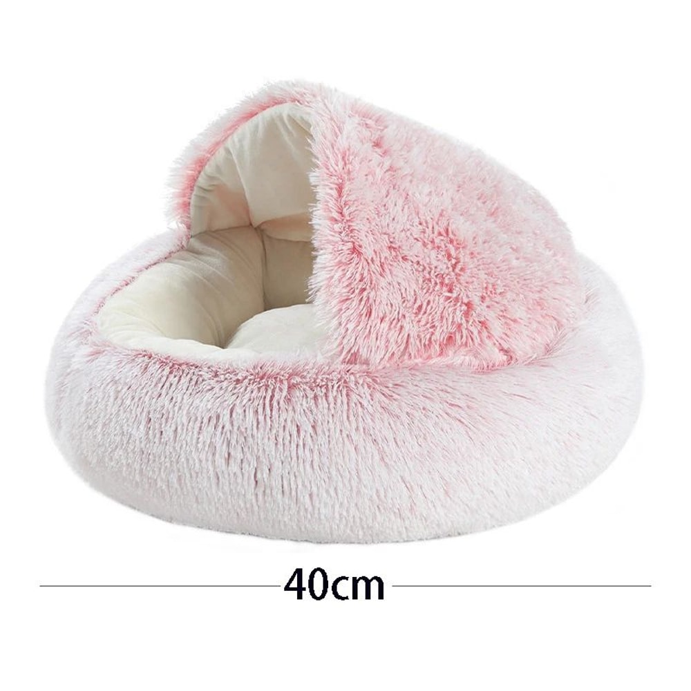 Cozy Covered Plush Pet Bed For Cats Kittens And Small Dogs 5