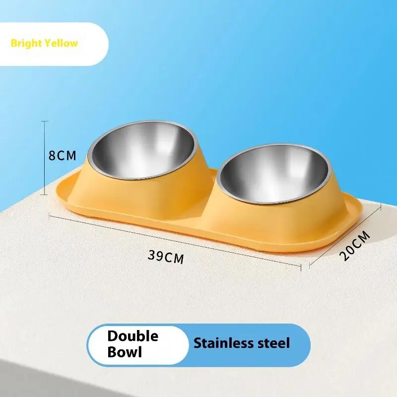 ComfortTilt Stainless Steel Double Pet Bowl Feeder 16