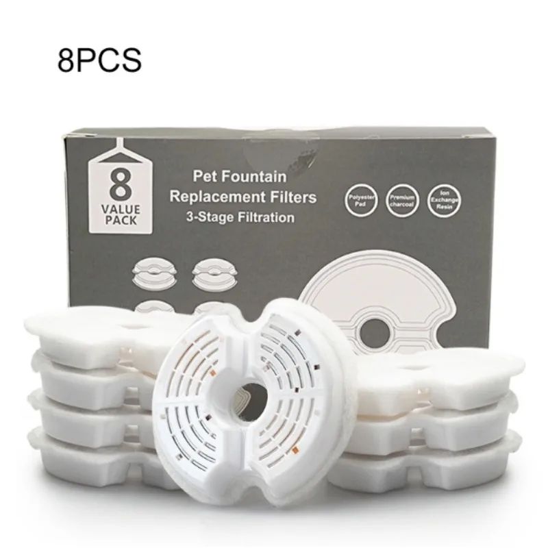 8 Pack Cat Fountain Filters For Fresher Pet Water 7
