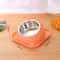 Stainless Steel AntiTip Cat Bowl With NonSlip Feeding Mat 7