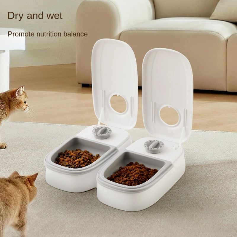 Timed Cooling Pet Food Dispenser Bowl For Cats And Dogs 2