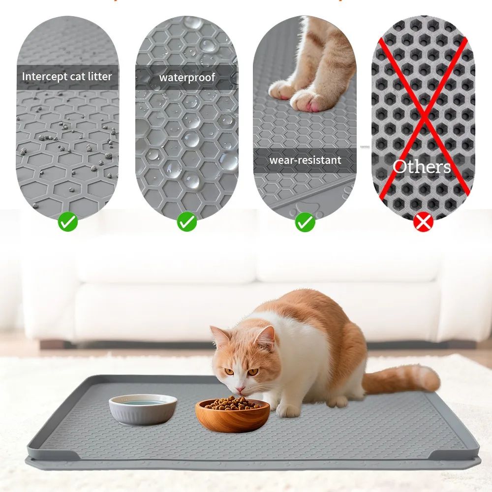 Deep Groove Silicone Cat Litter Trapper Mat 1