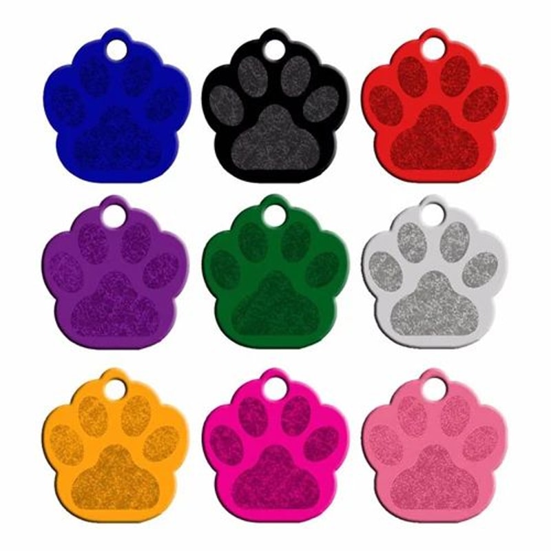20Piece Paw Shape Aluminum Pet ID Tags For Dogs And Cats 16