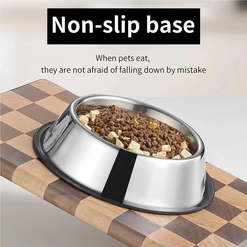 Durable Stainless Steel Pet Bowl For Dogs And Cats 2