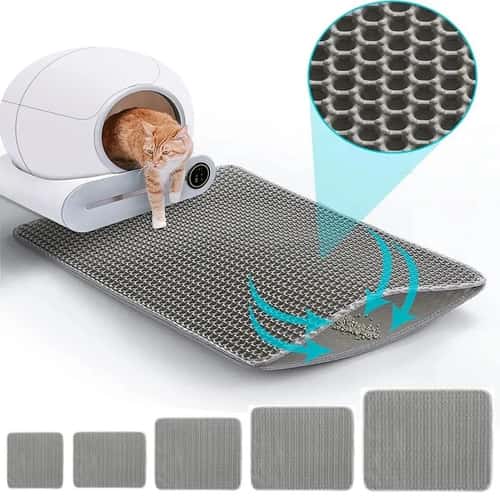 PawClean Double-Layer Cat Litter Mat Waterproof Floor Protector