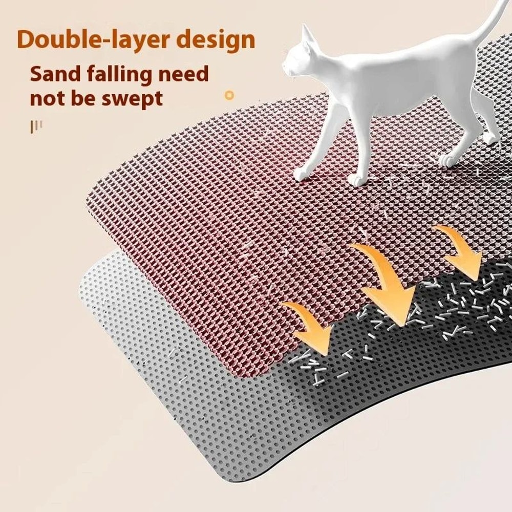 PawClean DoubleLayer Cat Litter Mat Waterproof Floor Protector 1