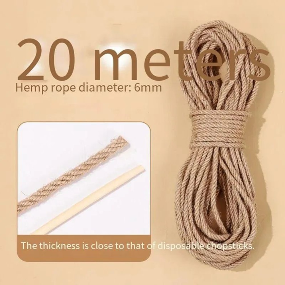 Natural Sisal Rope For Cat Scratching Post Repair And DIY Cat Tree Wrap 8