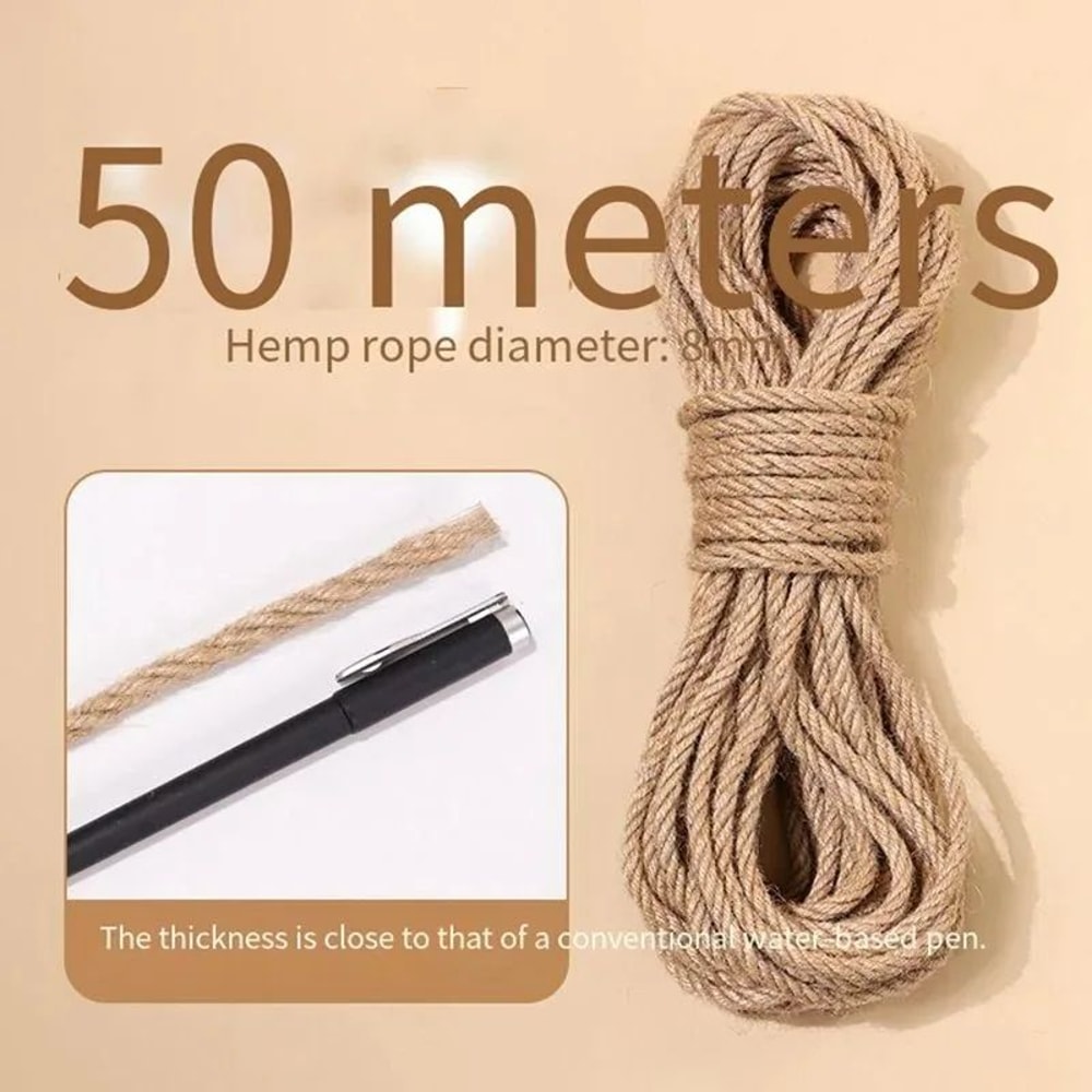 Natural Sisal Rope For Cat Scratching Post Repair And DIY Cat Tree Wrap 11