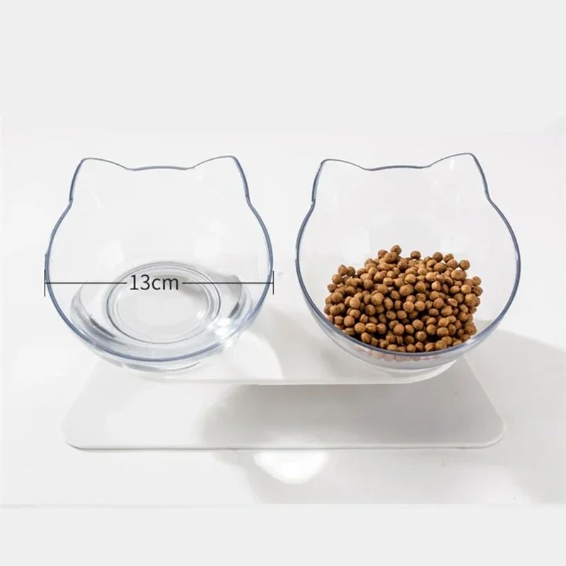 Elevated NonSlip Double Cat Bowl With Stand For Cats Small Dogs 2