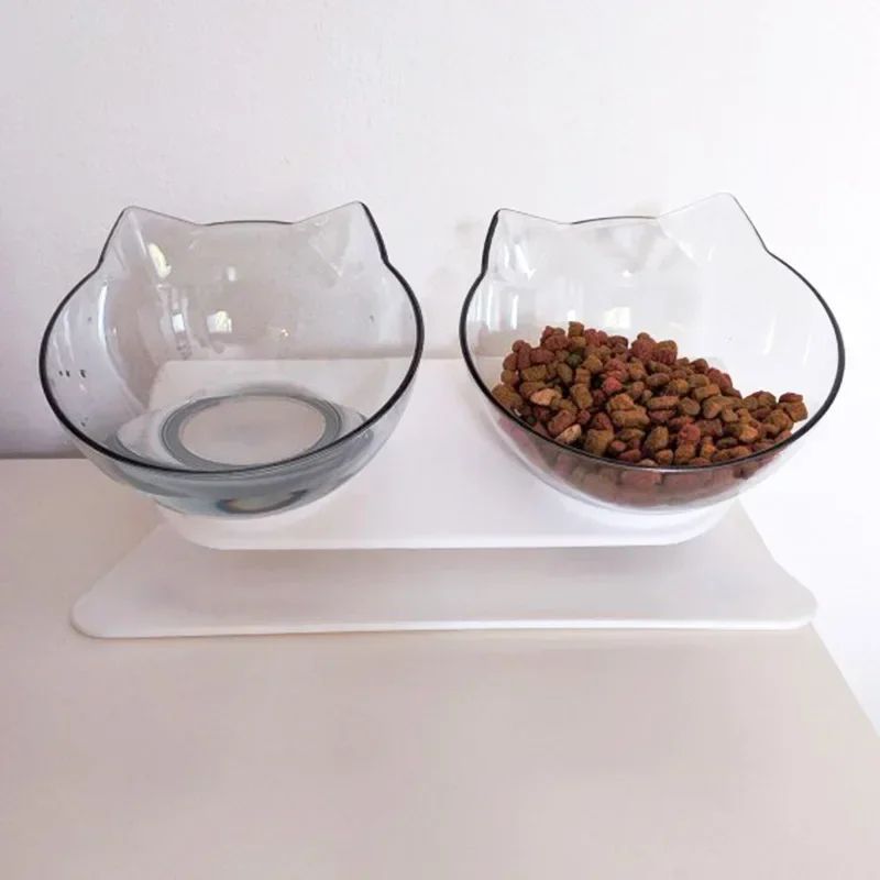 Elevated NonSlip Double Cat Bowl With Stand For Cats Small Dogs 7