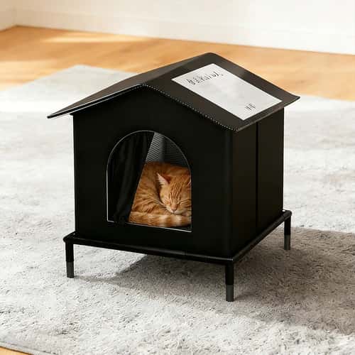 All-Season Outdoor Cat House for Stray & Indoor Cats – Insulated Waterproof Warm Shelter