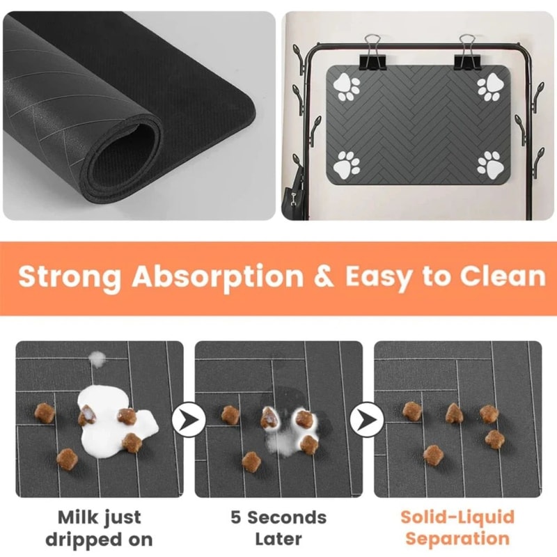 QuickDry Pet Feeding Mat For Dogs And Cats Absorbent Waterproof Bowl Placemat 3