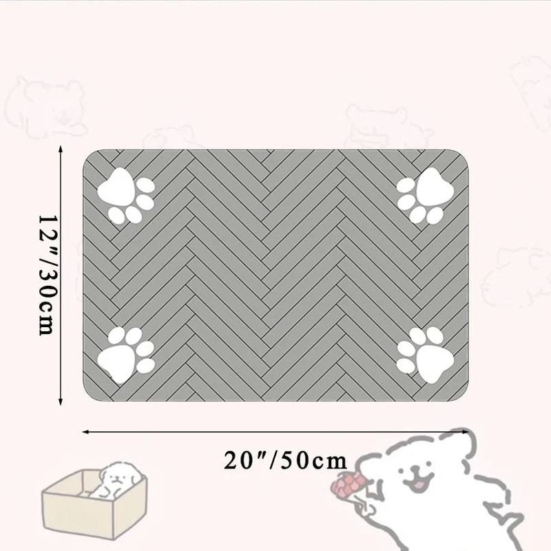 QuickDry Pet Feeding Mat For Dogs And Cats Absorbent Waterproof Bowl Placemat 6