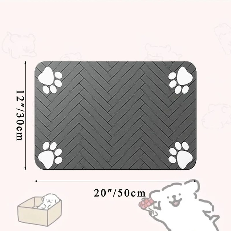 QuickDry Pet Feeding Mat For Dogs And Cats Absorbent Waterproof Bowl Placemat 7