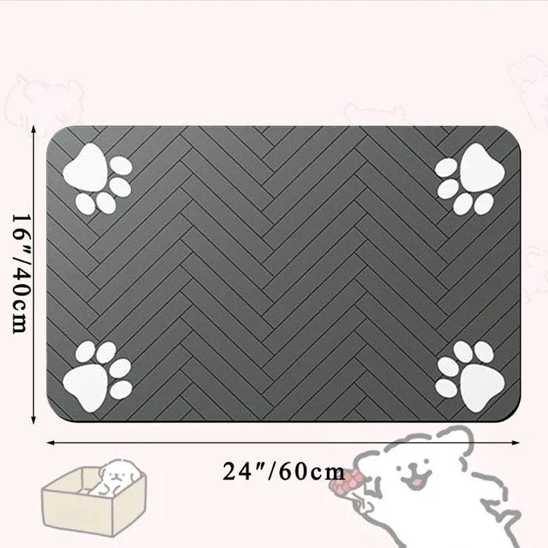 QuickDry Pet Feeding Mat For Dogs And Cats Absorbent Waterproof Bowl Placemat 8