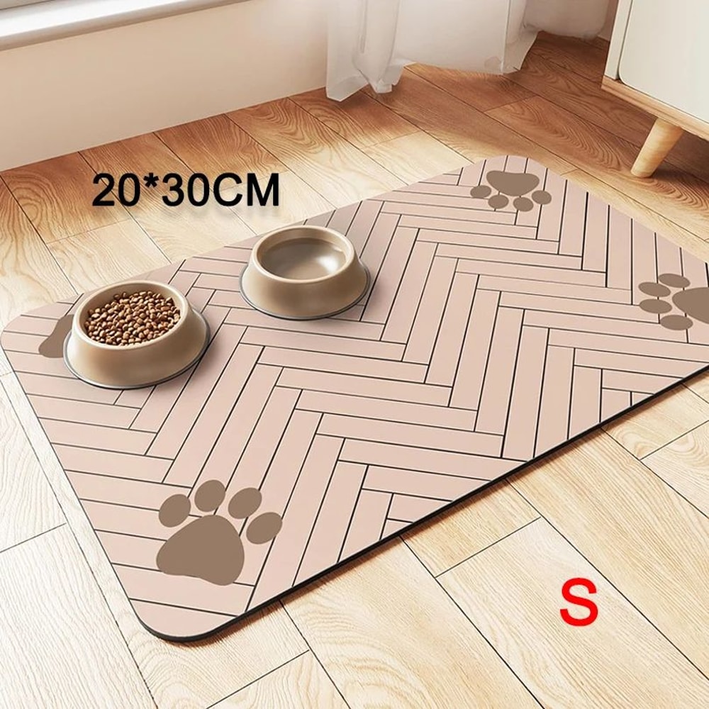 QuickDry Pet Feeding Mat For Dogs And Cats Absorbent Waterproof Bowl Placemat 10