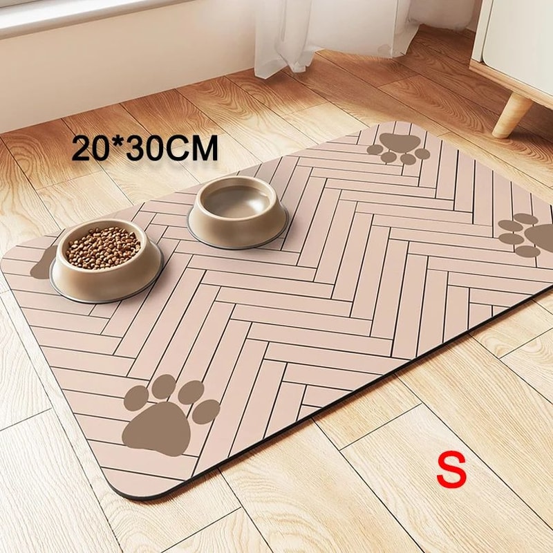 QuickDry Pet Feeding Mat For Dogs And Cats Absorbent Waterproof Bowl Placemat 10
