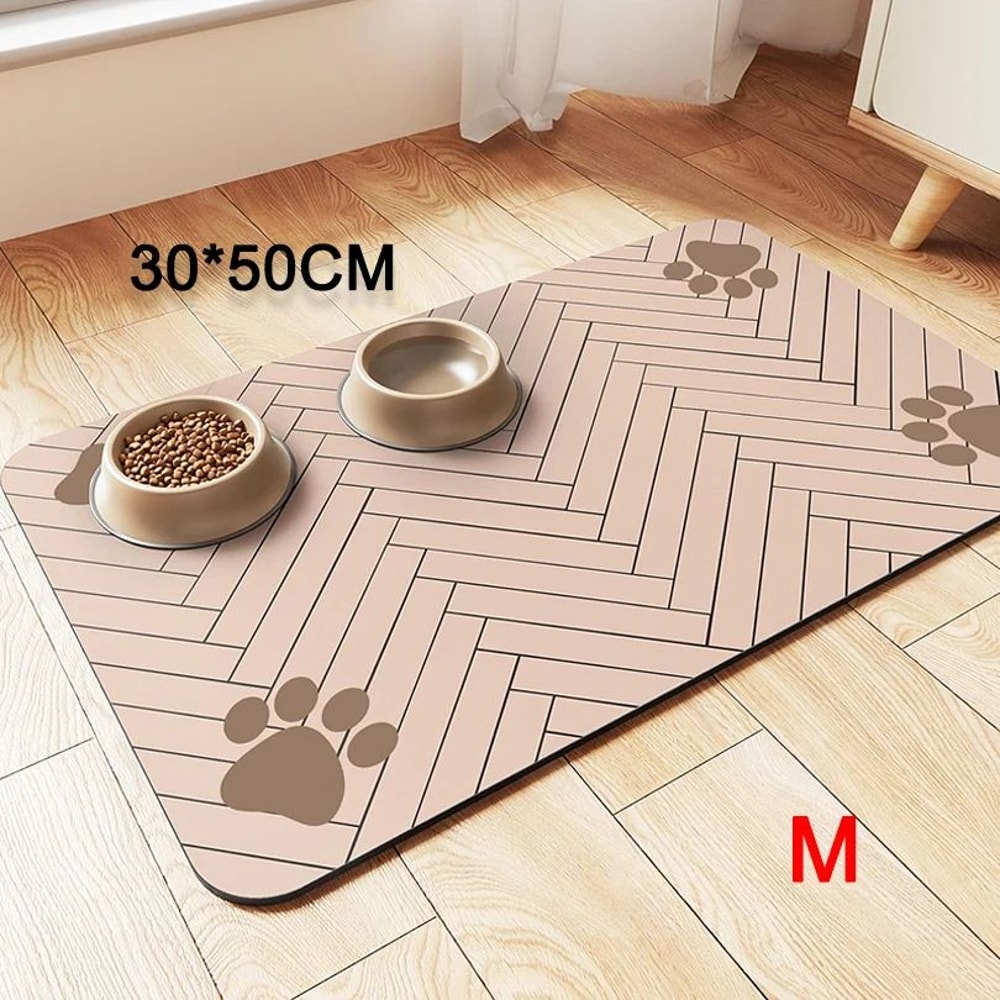 QuickDry Pet Feeding Mat For Dogs And Cats Absorbent Waterproof Bowl Placemat 11