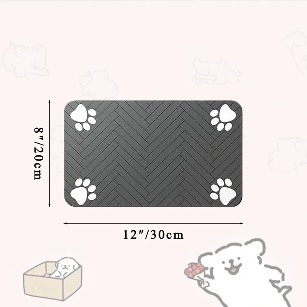 QuickDry Pet Feeding Mat For Dogs And Cats Absorbent Waterproof Bowl Placemat 12