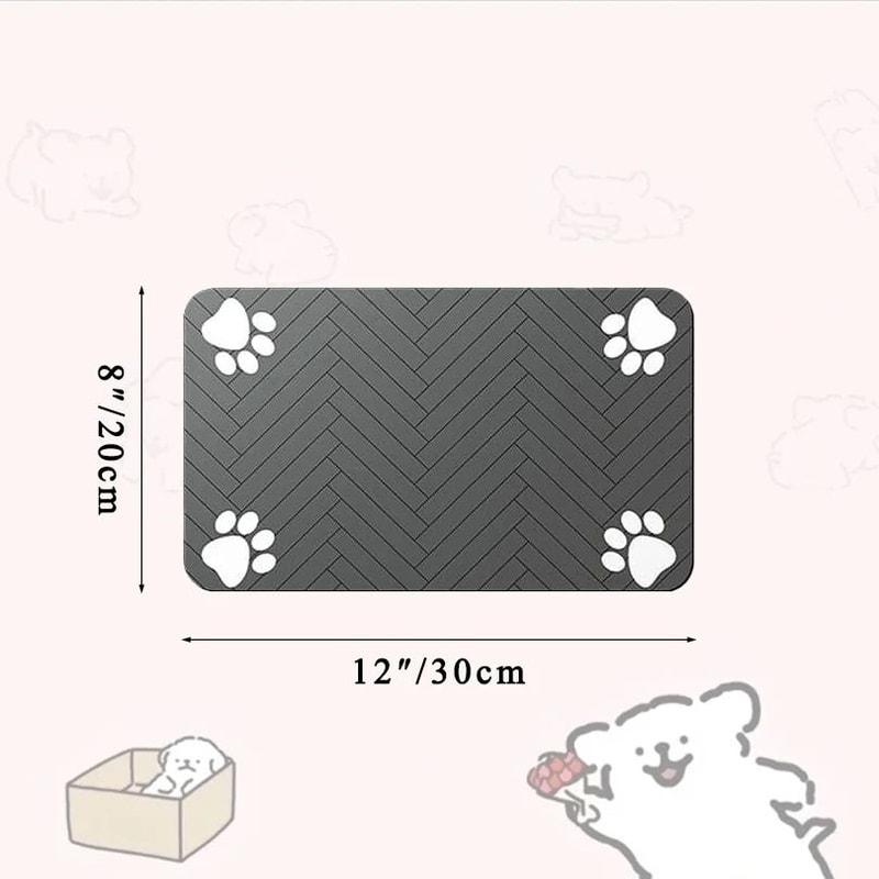 QuickDry Pet Feeding Mat For Dogs And Cats Absorbent Waterproof Bowl Placemat 12