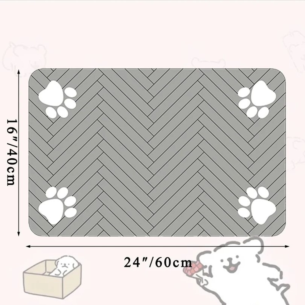 QuickDry Pet Feeding Mat For Dogs And Cats Absorbent Waterproof Bowl Placemat 13