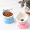 Slanted Ceramic Cat Bowl NonSlip Elevated Pet Feeder 3