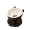 Slanted Ceramic Cat Bowl NonSlip Elevated Pet Feeder 6