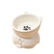 Slanted Ceramic Cat Bowl NonSlip Elevated Pet Feeder 9