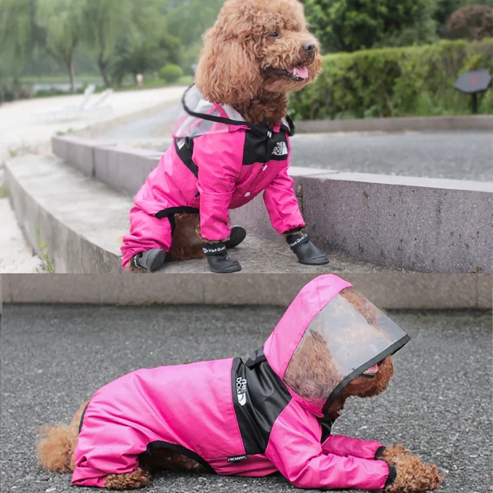 ClearView Waterproof Dog Raincoat With Transparent Hood 5