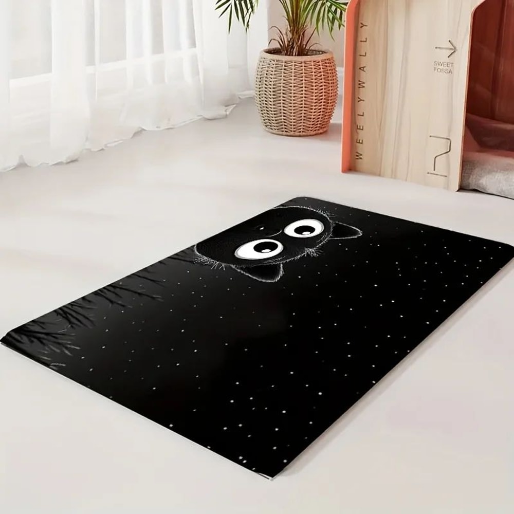 Cute Cat NonSlip Pet Feeding Mat Waterproof Pet Feeding Mat For Clean MessFree Mealtimes 1