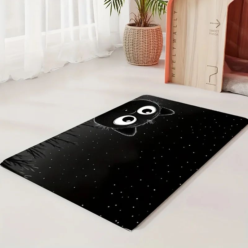 Cute Cat NonSlip Pet Feeding Mat Waterproof Pet Feeding Mat For Clean MessFree Mealtimes 1