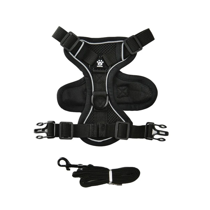 Reflective Breathable Dog Harness Leash Set For Small Dogs And Cats 1