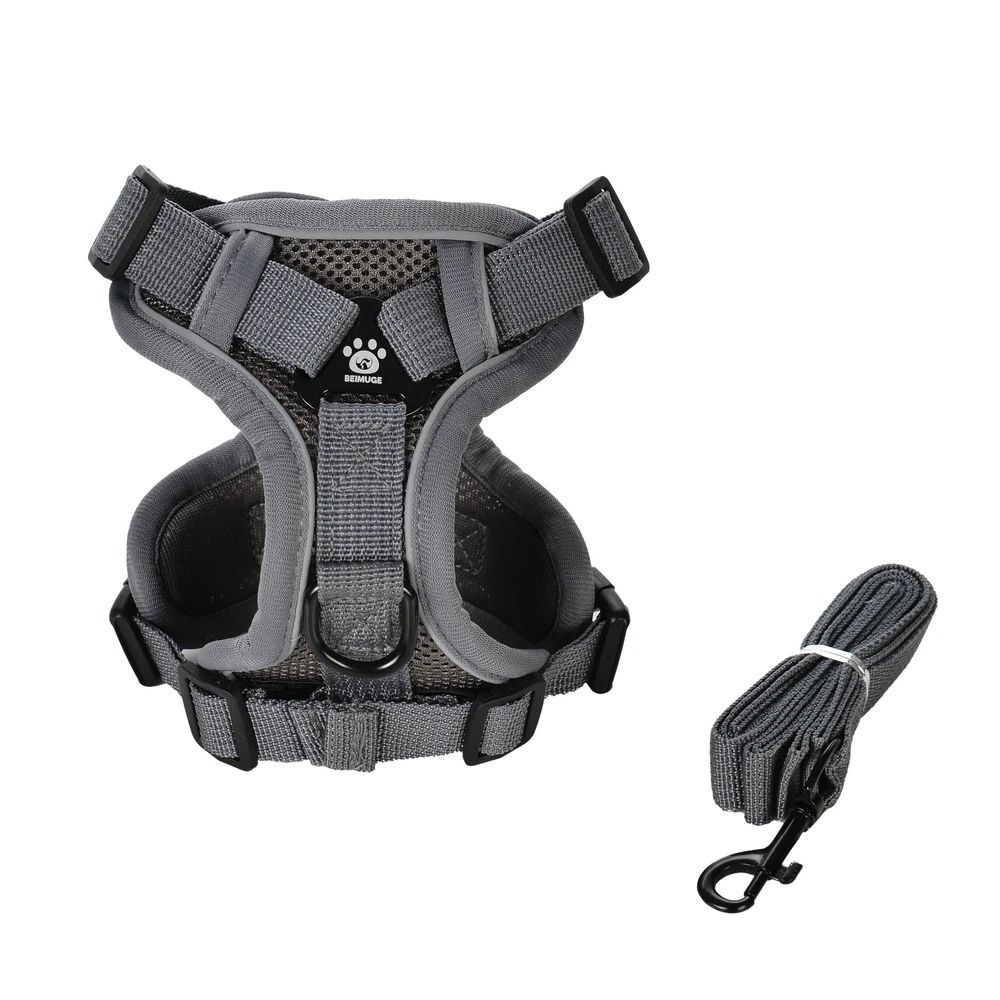 Reflective Breathable Dog Harness Leash Set For Small Dogs And Cats 7