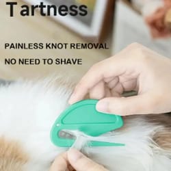 gentlegrip pet dematting brush & dog shedding brush for dogs and cats