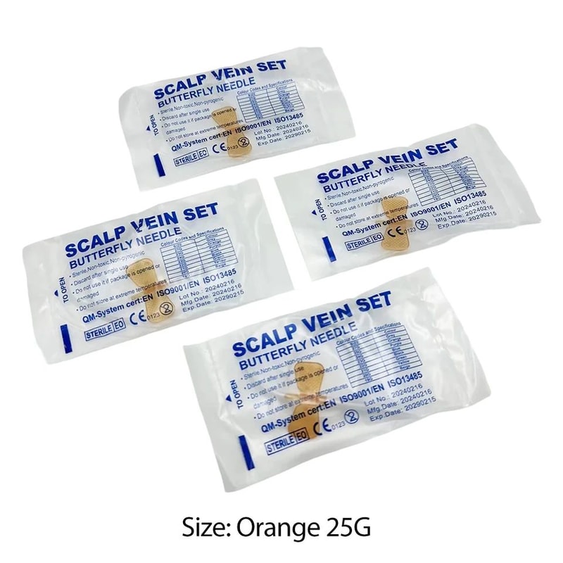 50Pack Disposable Butterfly Veterinary Infusion Needles For Pets 4