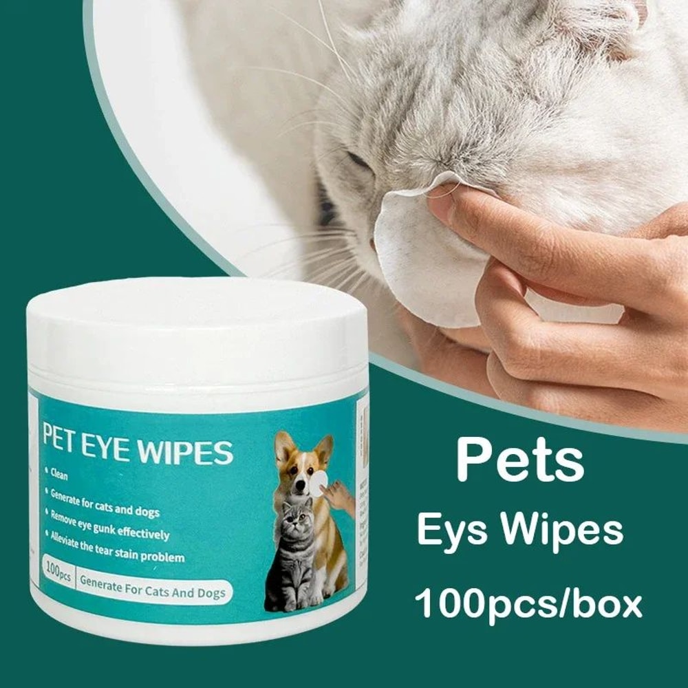 BrightEyes Pet Eye Wipes For Dogs Cats Gentle Tear Stain Remover Daily Eye Cleaner 100 Count 0