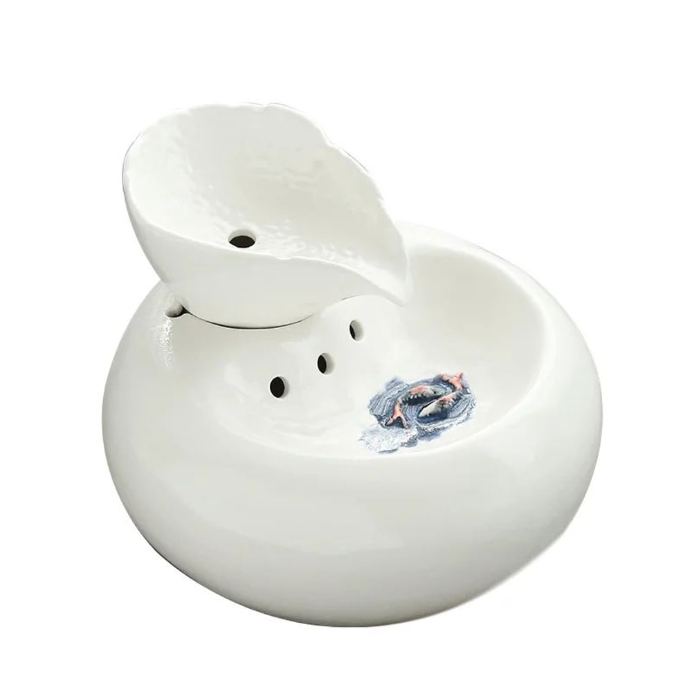 PureFlow Ceramic Cat Water Fountain Automatic Filtered Pet Drinking Fountain For Indoor Cats 4