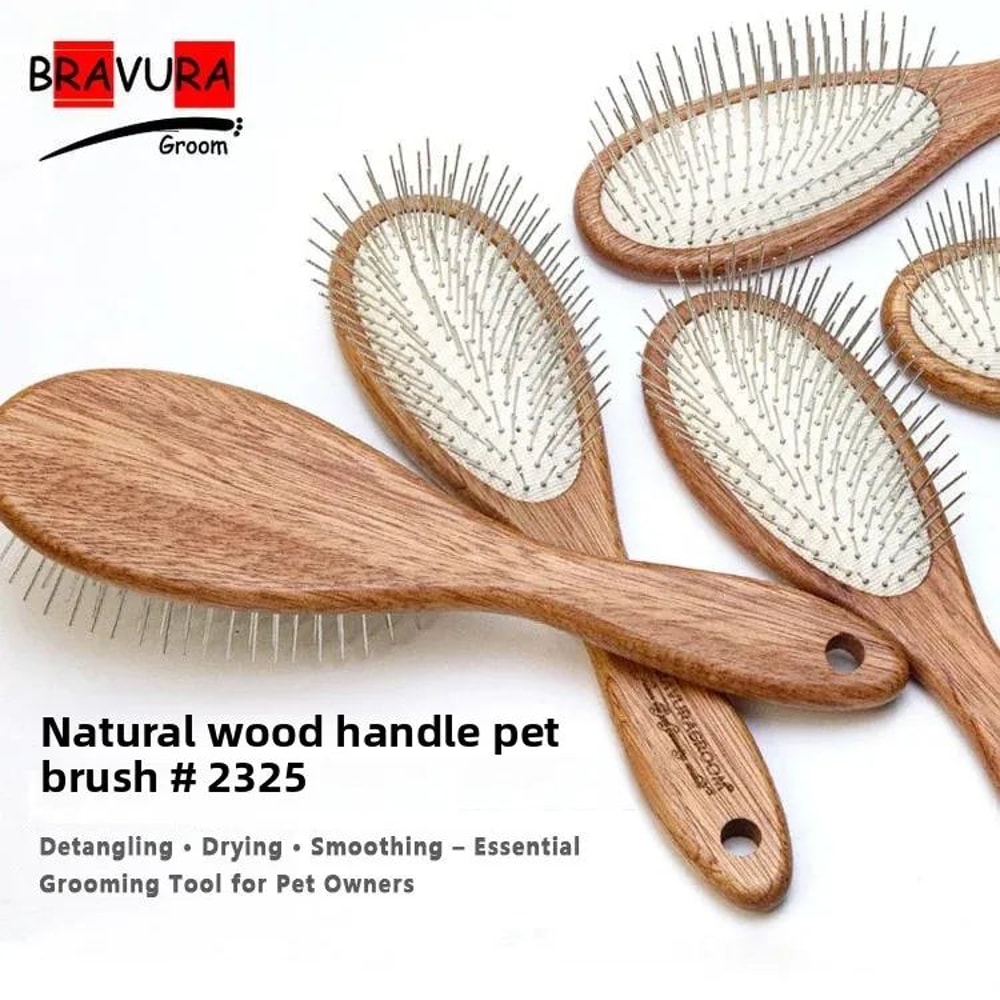 Silky Coat LongPin Slicker Brush For Dogs Cats 0