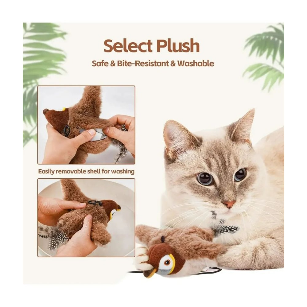 ChirpyWing Rechargeable Flapping Bird Interactive Cat Toy 4