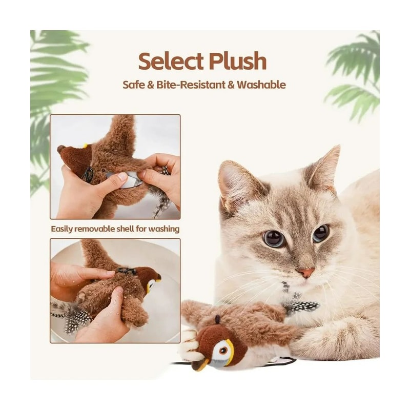 ChirpyWing Rechargeable Flapping Bird Interactive Cat Toy 4