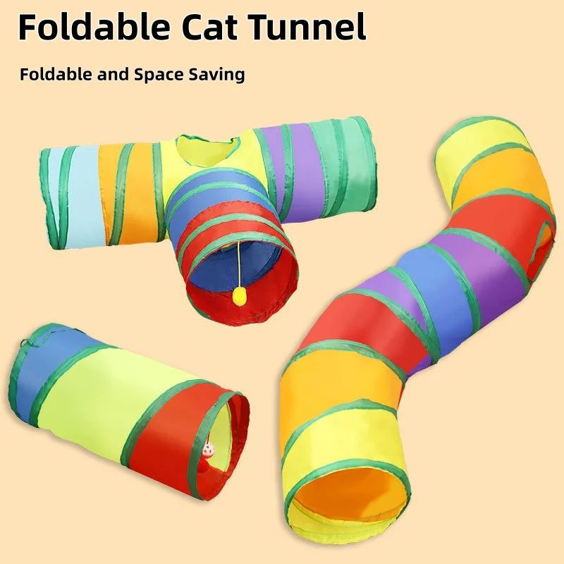 Collapsible Cat Tunnel Toy For Indoor Cats And Kittens 2