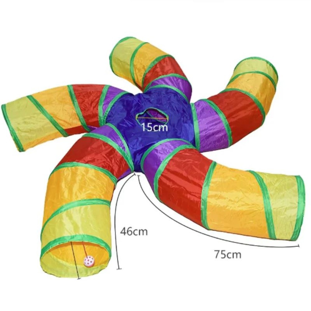 Collapsible Cat Tunnel Toy For Indoor Cats And Kittens 16