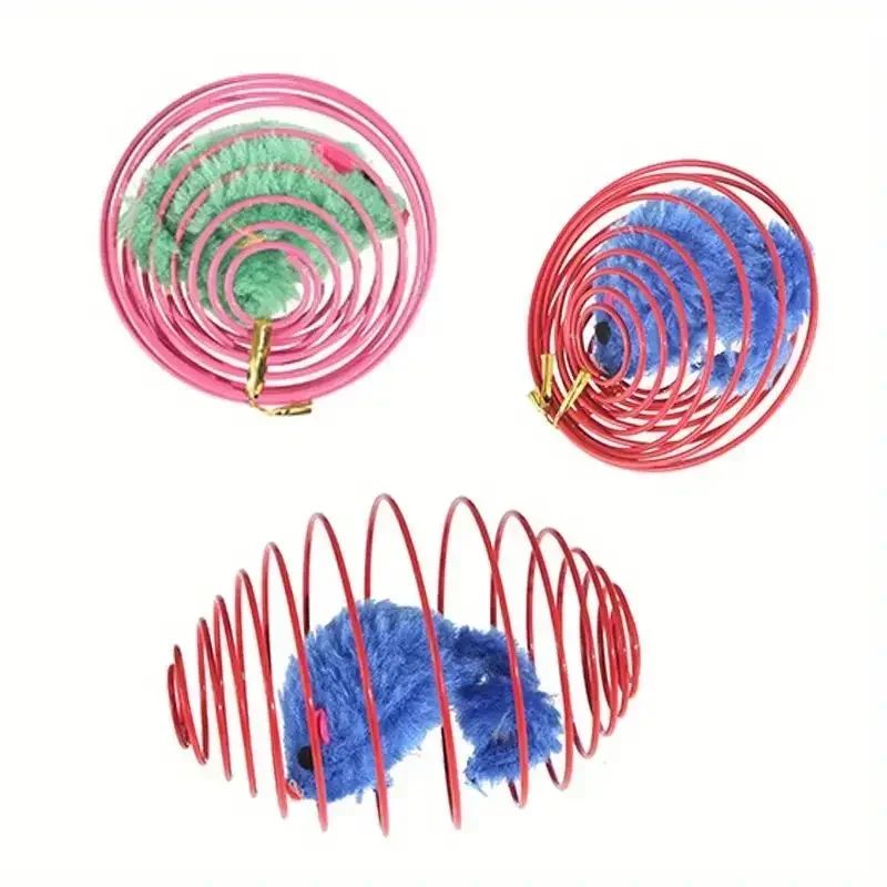 Interactive Cat Spring Ball Toys For Indoor Kitten Chase And Pounce Play 8